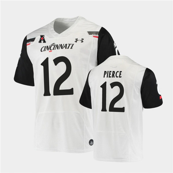 Mens Cincinnati Bearcats #12 Alec Pierce White 2021 College Football Game Jersey Mens Cincinnati Bearcats #12 Alec Pierce White 2021 College Football Game Jersey