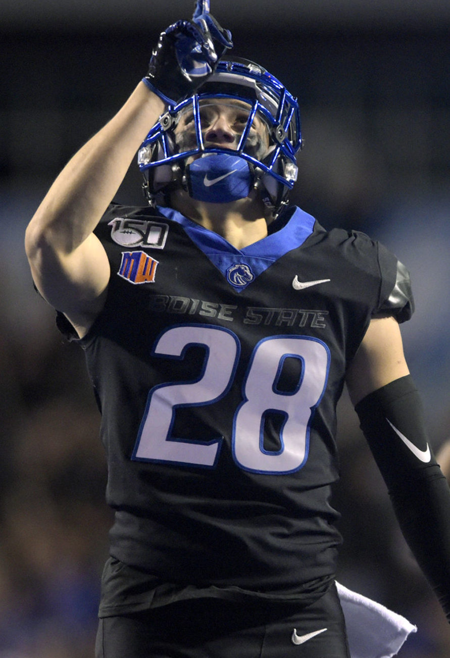 Mens Boise State Broncos #28 Kekaula Kaniho Nike 2020 Black Football Jersey