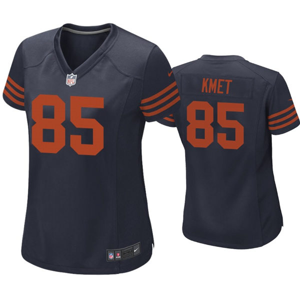 Womens Chicago Bears #85 Cole Kmet Nike Navy Orange Limited Jersey