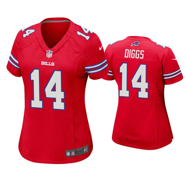 Womens Buffalo Bills #14 Stefon Diggs Nike Red Color Rush Jersey