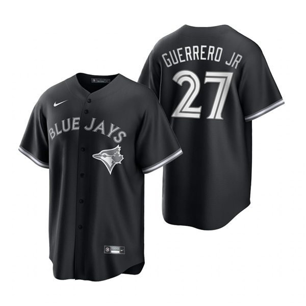Mens Toronto Blue Jays #27 Vladimir Guerrero Jr. Nike 2021 Black Fashion Jersey