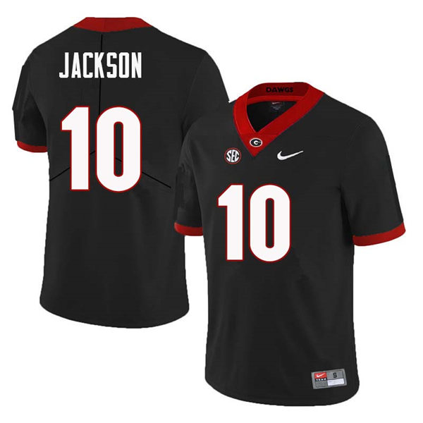 Mens Georgia Bulldogs #10 Kearis Jackson Nike Black College Football Game jersey