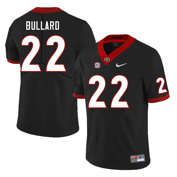 Mens Georgia Bulldogs #22 Javon Bullard Nike Black College Football Game jersey