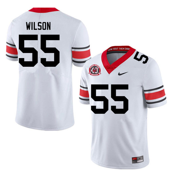 Mens Georgia Bulldogs #55 Jared Wilson Nike 40th anniversary white alternate football jersey