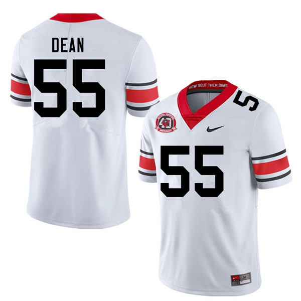 Mens Georgia Bulldogs #55 Marlin Dean Nike 40th anniversary white alternate football jersey