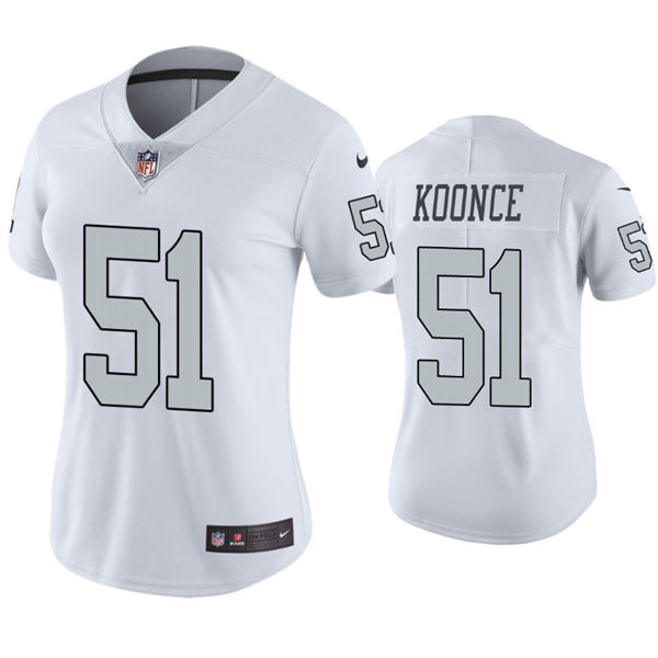 Youth Las Vegas Raiders #51 Malcolm Koonce Stitched Nike White Color Rush Jersey 
