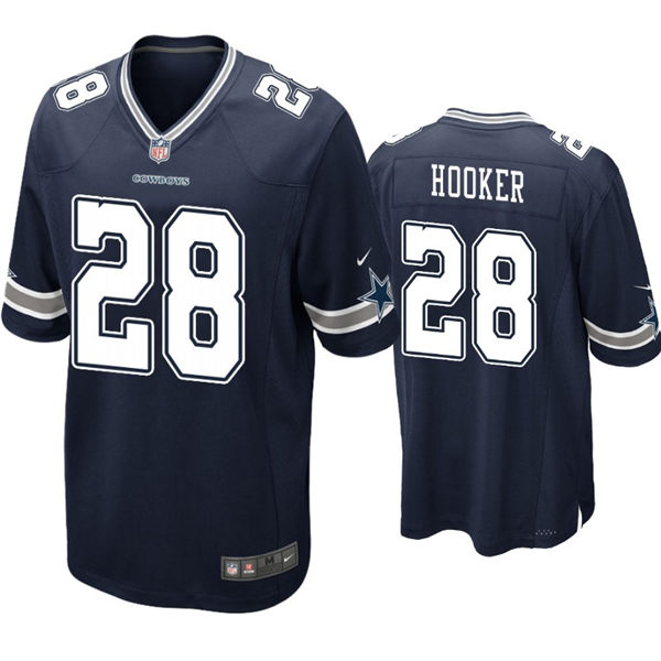 Mens #28 Malik Hooker Dallas Cowboys Stitched Nike Navy Team Color Untouchable Limited Jersey