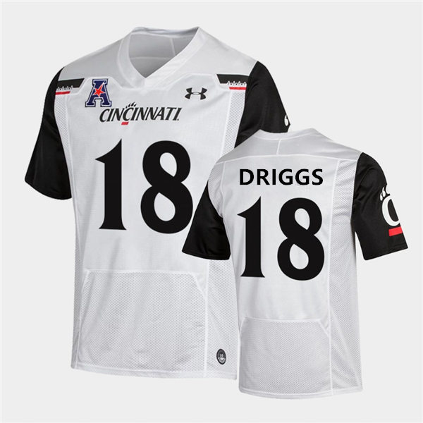 Mens Cincinnati Bearcats #18 Jowon Briggs Under Armour White College Football Game Jersey