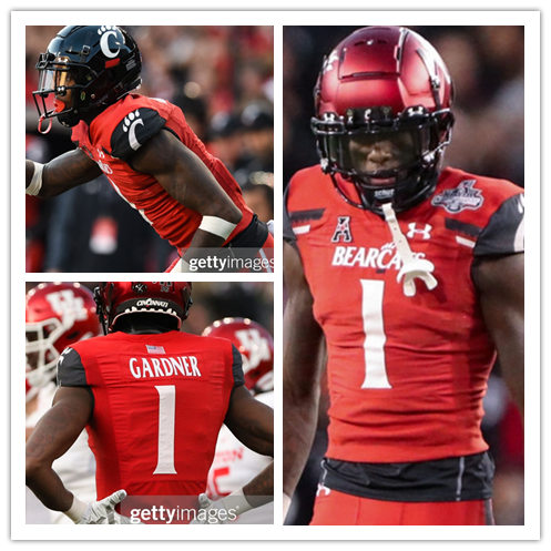 Mens Cincinnati Bearcats #1 Ahmad Sauce Gardner Under Armour Red College Football Game Jersey Mens Cincinnati Bearcats #1 Ahmad Sauce Gardner Under Armour Red College Football Game Jersey
