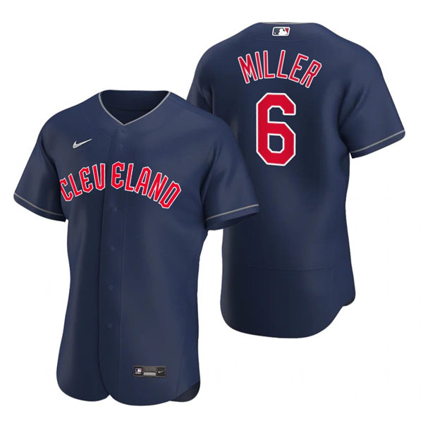 Mens Cleveland Guardians #6 Owen Miller Nike 2022 Navy Alternate Flex Base Authentic Player Jersey