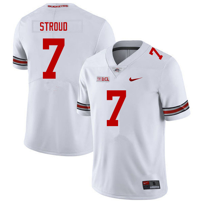 Youth #7 C.J. Stroud Ohio State Buckeyes Stitched Nike White College Football Game Jersey S-2XL