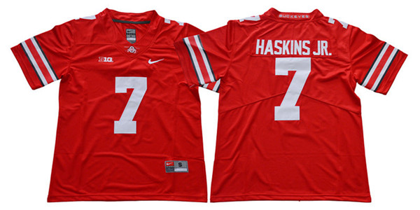 Mens #7 Dwayne Haskins Ohio State Buckeyes Stitched Nike Scarlet College Football Game Jersey S-3XL