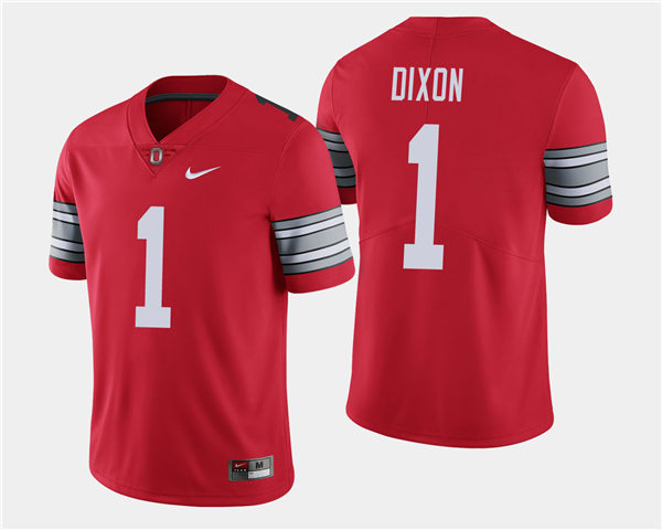 Mens #1 Johnnie Dixon Ohio State Buckeyes Stitched Nike Retro Scarlet College Football Game Jersey S-3XL