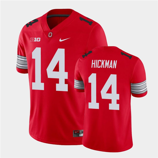 Mens #14 Ronnie Hickman Ohio State Buckeyes Stitched Nike Retro Scarlet College Football Game Jersey S-3XL