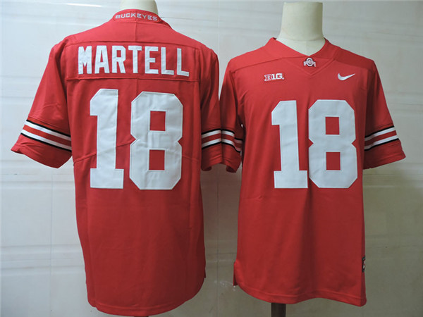 Mens #18 Tate Martell Ohio State Buckeyes Stitched Nike Scarlet College Football Game Jersey S-3XL