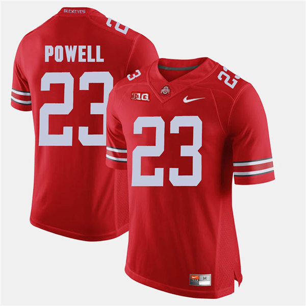 Mens #23 Tyvis Powell Ohio State Buckeyes Stitched Nike Scarlet College Football Game Jersey S-3XL