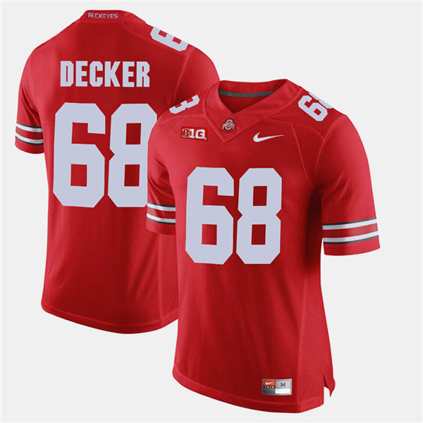 Mens #68 Taylor Decker Ohio State Buckeyes Stitched Nike Scarlet College Football Game Jersey S-3XL