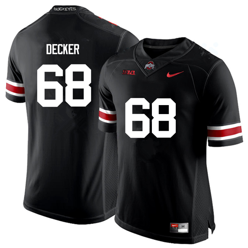 Mens #68 Taylor Decker Ohio State Buckeyes Stitched Nike Blackout College Football Game Jersey S-3XL