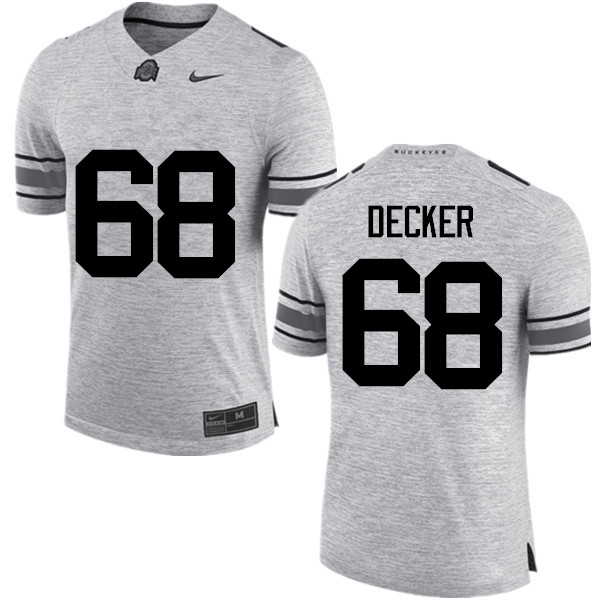 Mens #68 Taylor Decker Ohio State Buckeyes Stitched Nike Gray College Football Game Jersey S-3XL