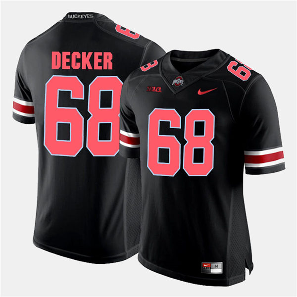 Mens #68 Taylor Decker Ohio State Buckeyes Stitched Nike Blackout College Football Game Jersey S-3XL
