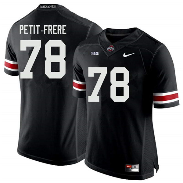 Mens #78 Nicholas Petit-Frere Ohio State Buckeyes Stitched Nike Blackout College Football Game Jersey S-3XL