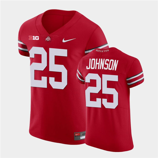 Mens #25 Xavier Johnson Ohio State Buckeyes Stitched Nike Retro Scarlet College Football Game Jersey S-3XL