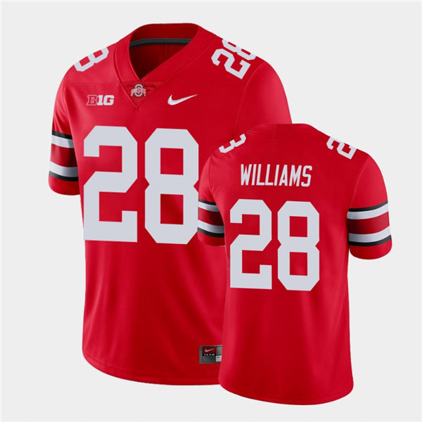 Mens #28 Miyan Williams Ohio State Buckeyes Stitched Nike Scarlet College Football Game Jersey S-3XL