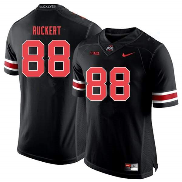Mens #88 Jeremy Ruckert Ohio State Buckeyes Stitched Nike Blackout College Football Game Jersey S-3XL
