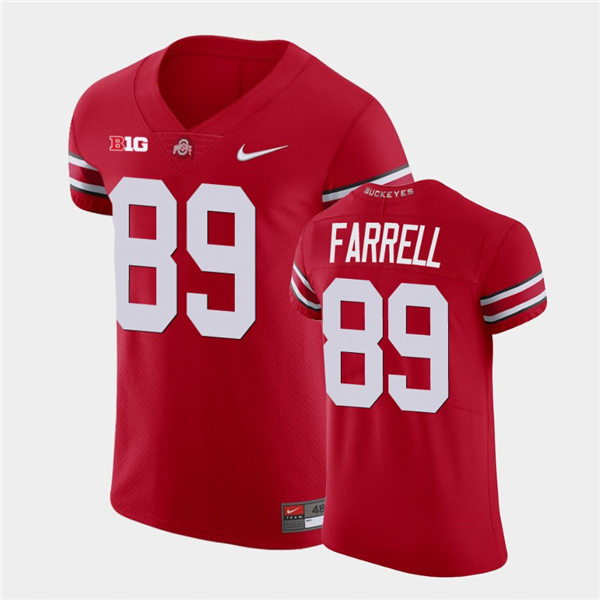 Mens #89 Luke Farrell Ohio State Buckeyes Stitched Nike Scarlet College Football Game Jersey S-3XL