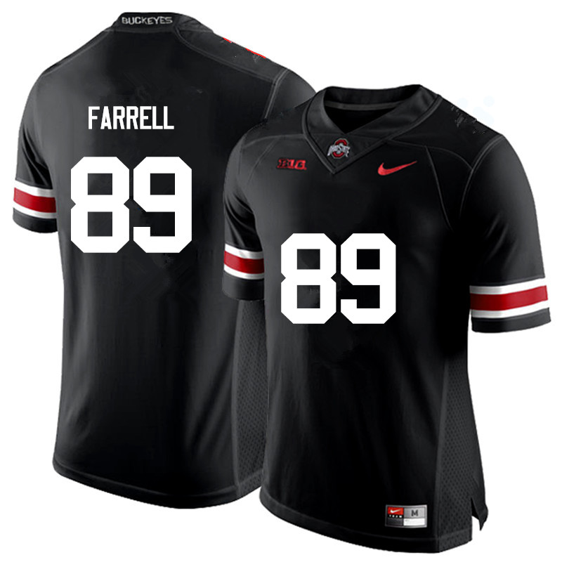 Mens #89 Luke Farrell Ohio State Buckeyes Stitched Nike Blackout College Football Game Jersey S-3XL