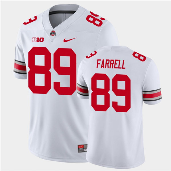 Mens #89 Luke Farrell Ohio State Buckeyes Stitched Nike White College Football Game Jersey S-3XL