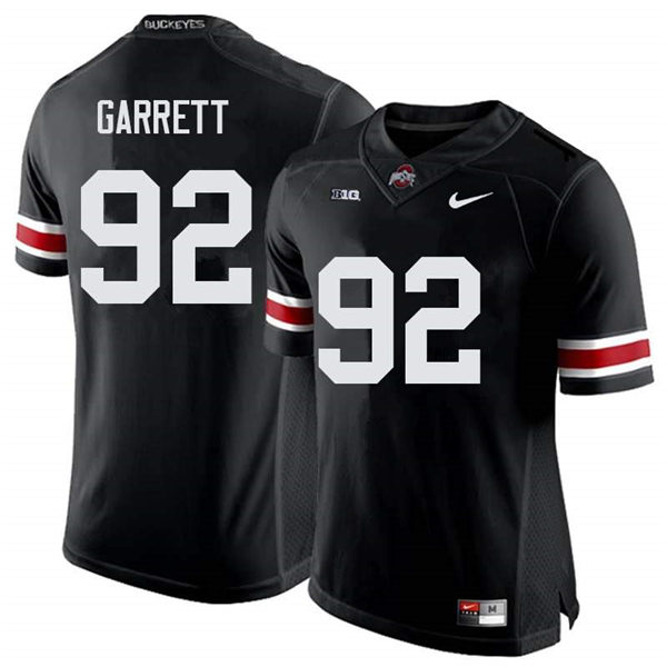 Mens #92 Haskell Garrett Ohio State Buckeyes Stitched Nike Blackout College Football Game Jersey S-3XL