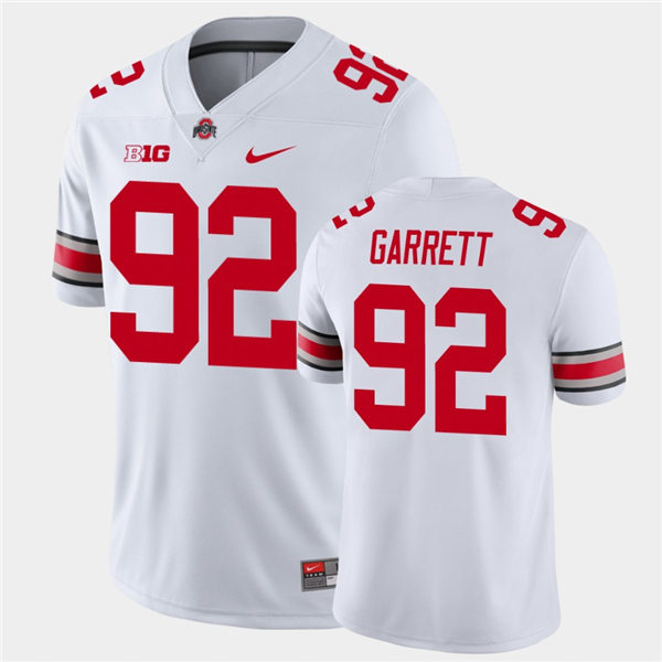 Mens #92 Haskell Garrett Ohio State Buckeyes Stitched Nike White College Football Game Jersey S-3XL