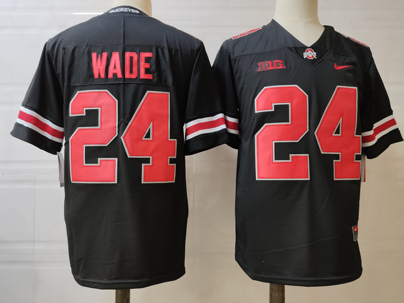Mens #24 Shaun Wade Ohio State Buckeyes Nike Stitched Black College Football Game Jersey S-3XL