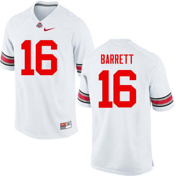 Mens #16 J.T. Barrett Ohio State Buckeyes Stitched Nike White College Football Game Jersey S-3XL