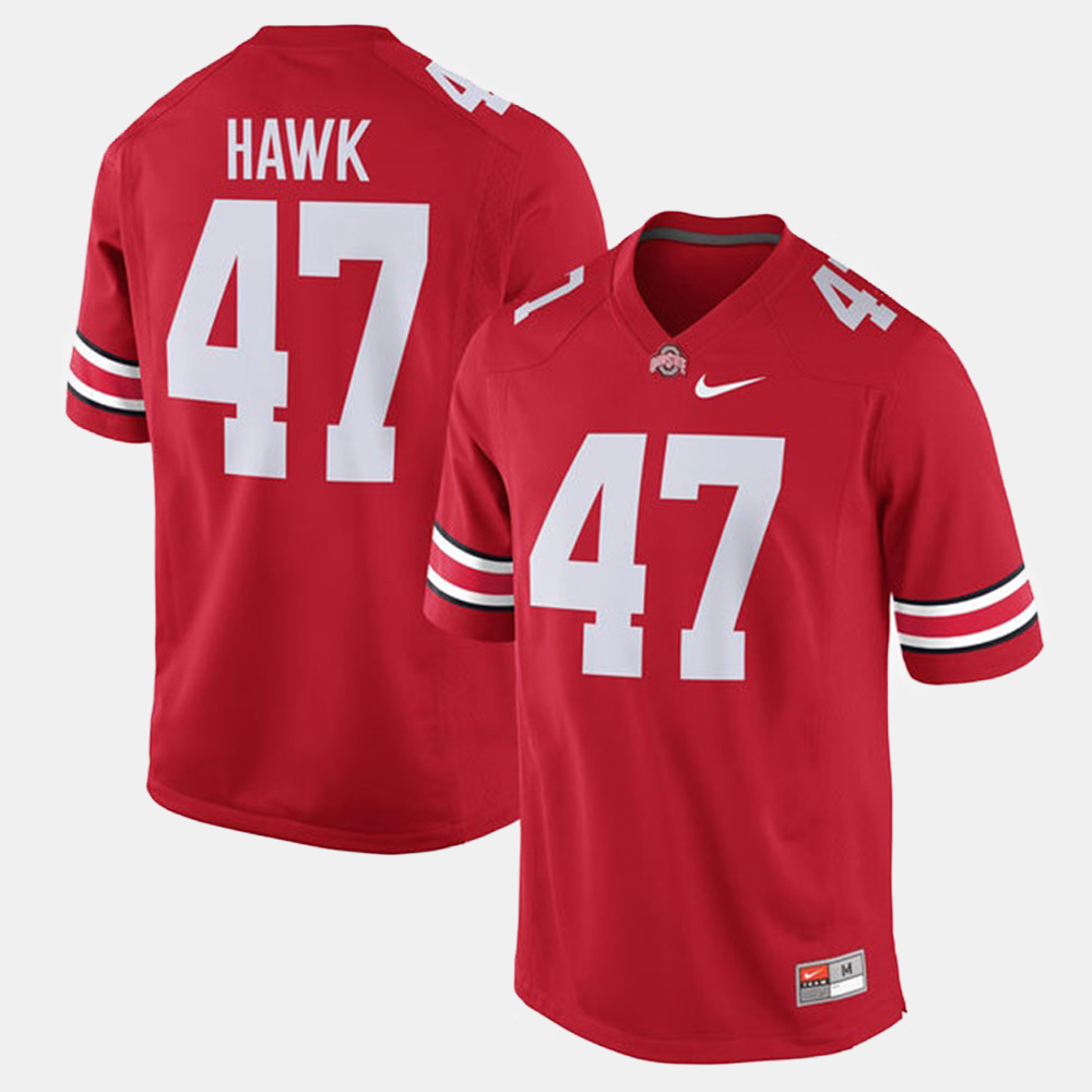Mens #47 A.J. Hawk Ohio State Buckeyes Stitched Nike Scarlet College Football Game Jersey S-3XL