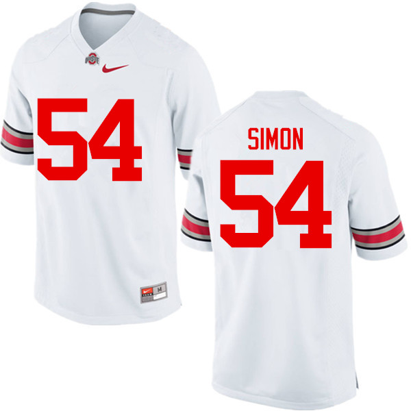 Mens #54 John Simon Ohio State Buckeyes Stitched Nike White College Football Game Jersey S-3XL