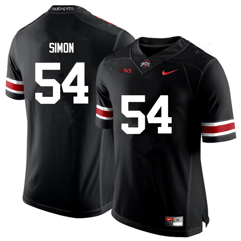 Mens #54 John Simon Ohio State Buckeyes Stitched Nike Black White College Football Game Jersey S-3XL
