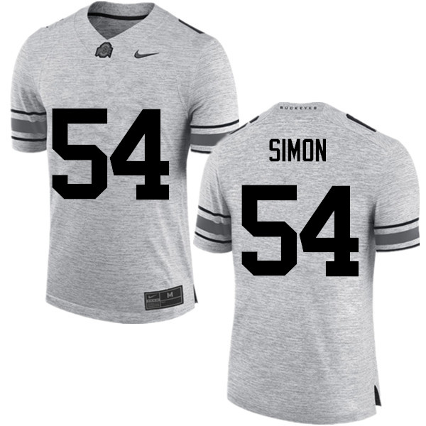 Mens #54 John Simon Ohio State Buckeyes Stitched Nike Gray College Football Game Jersey S-3XL