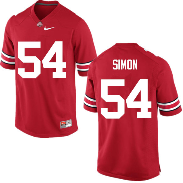 Mens #54 John Simon Ohio State Buckeyes Stitched Nike Scarlet College Football Game Jersey S-3XL