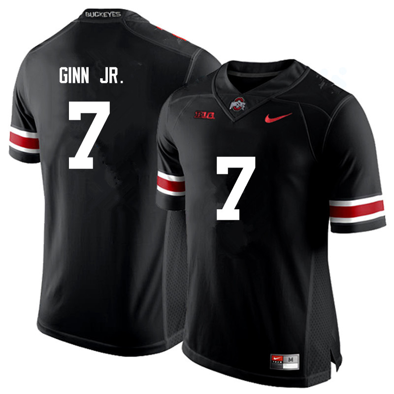 Mens #7 Ted Ginn Jr. Ohio State Buckeyes Stitched Nike Black White College Football Game Jersey S-3XL