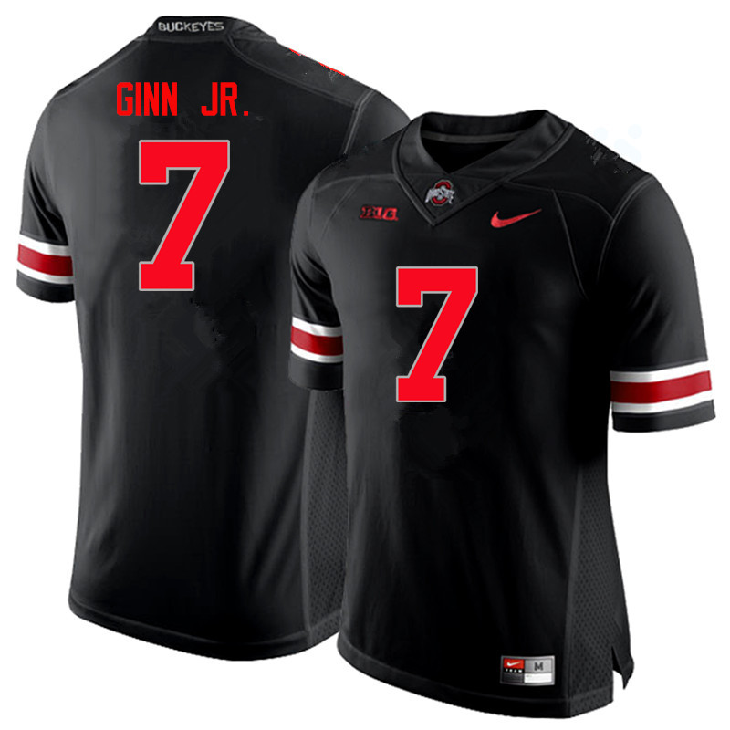 Mens #7 Ted Ginn Jr. Ohio State Buckeyes Stitched Nike Blackout College Football Game Jersey S-3XL