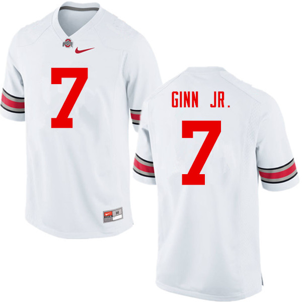 Mens #7 Ted Ginn Jr. Ohio State Buckeyes Stitched Nike White College Football Game Jersey S-3XL