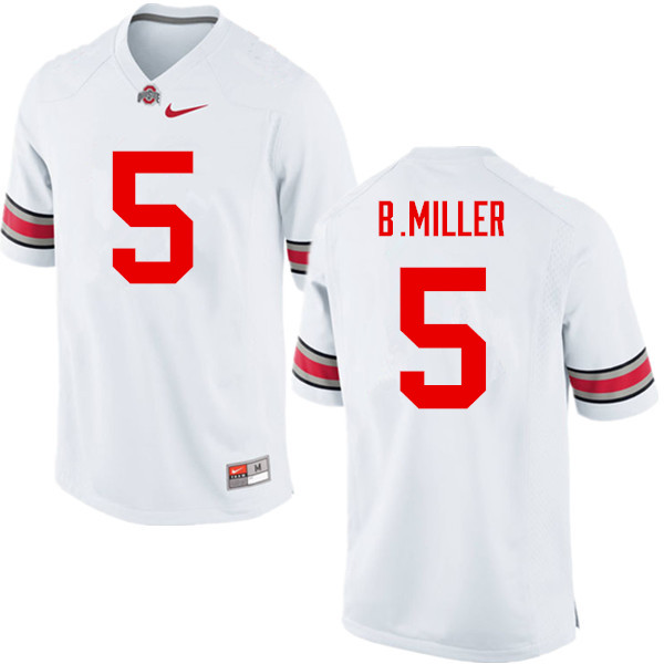 Mens #5 Braxton Miller Ohio State Buckeyes Stitched Nike White College Football Game Jersey S-3XL