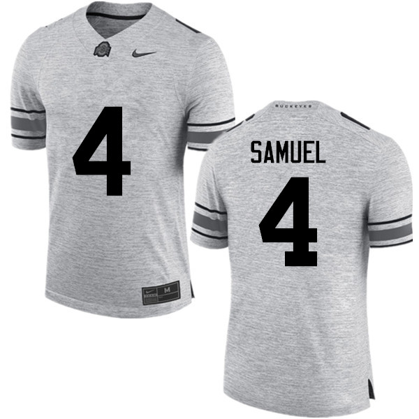 Mens #4 Curtis Samuel Ohio State Buckeyes Stitched Nike Gray College Football Game Jersey S-3XL