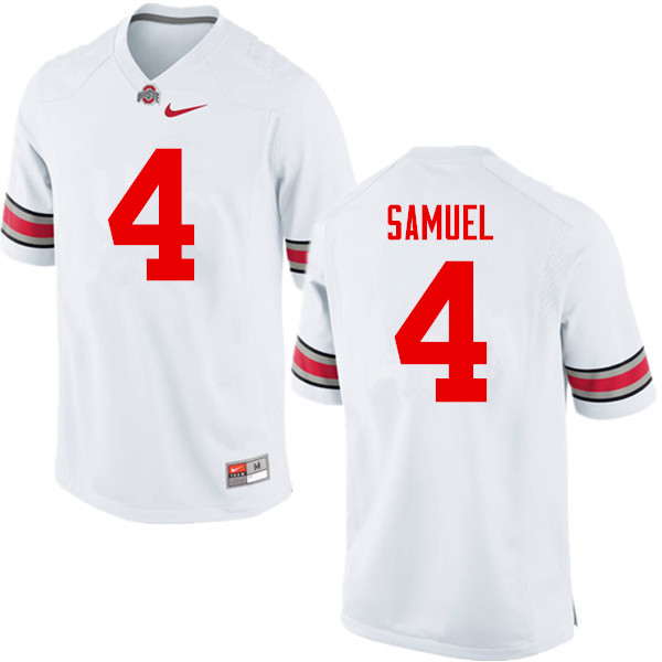 Mens #4 Curtis Samuel Ohio State Buckeyes Stitched Nike White College Football Game Jersey S-3XL
