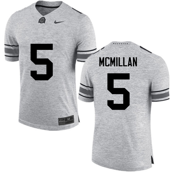 Mens #5 Raekwon McMillan Ohio State Buckeyes Stitched Nike Gray College Football Game Jersey S-3XL