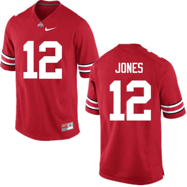 Mens #12 Cardale Jones Ohio State Buckeyes Stitched Nike Scarlet College Football Game Jersey S-3XL