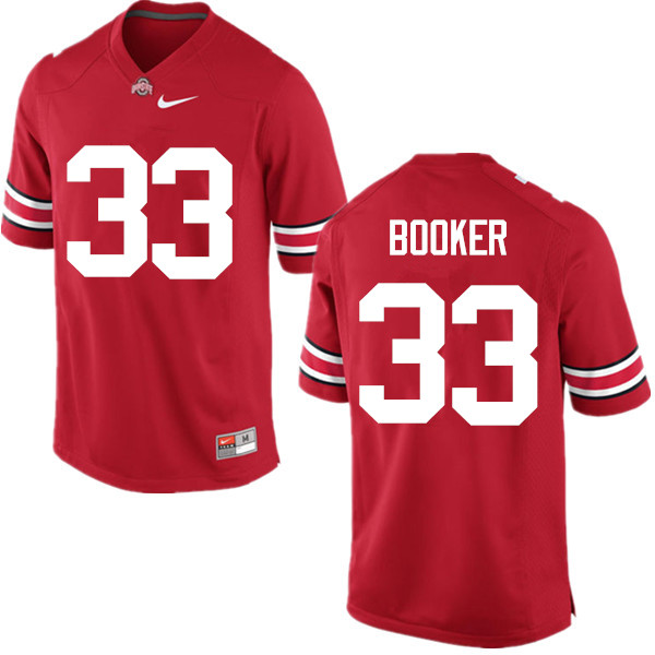 Mens #33 Dante Booker Ohio State Buckeyes Stitched Nike Scarlet College Football Game Jersey S-3XL