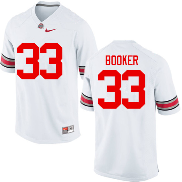 Mens #33 Dante Booker Ohio State Buckeyes Stitched Nike White College Football Game Jersey S-3XL